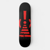 Retro Keep Back Energy Warning Symbol Persoonlijk Skateboard (Voorkant)
