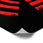 Retro Keep Back Energy Warning Symbol Poster (Hoek)