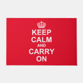 Retro "Keep Calm and Carry on"-bericht, Deurmat (Voorkant)