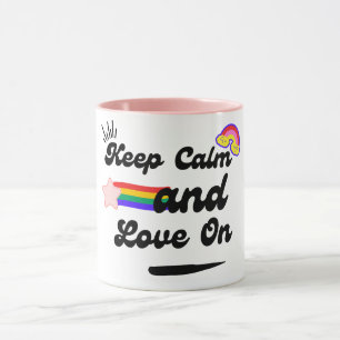 Retro Keep Calm en Liefde Op Mok