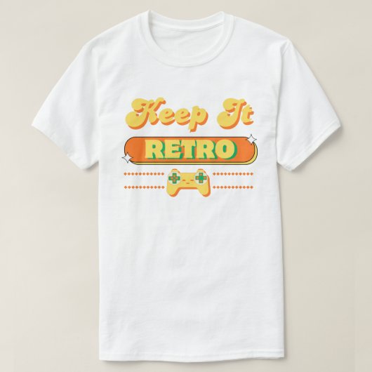 Retro Keep It Gaming Typografie Ontwerp T-shirt (Design voorkant)