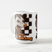 Retro Keep Talking Feral Possum: Angry Wild Animal Koffiemok (Voorkant links)