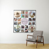 Retro Keepsake Familieherinneringen 20 Fotocollage Wandkleed (In situ)