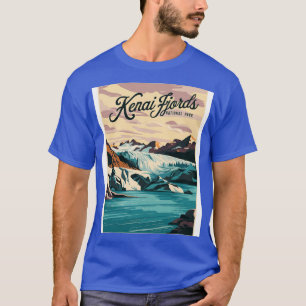 Retro Kenai Fjords Nationaal Park T-shirt