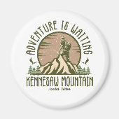 Retro Kennesaw Mountain Hike Magneet (Voorkant)
