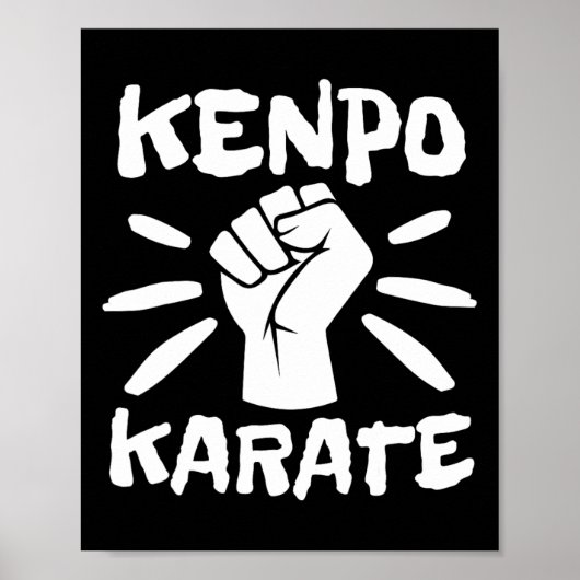 Retro Kenpo Karate Kempo Karate Martial Arts Poster (Voorkant)