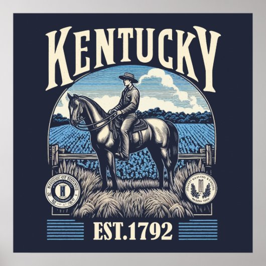 Retro Kentucky Poster (Voorkant)