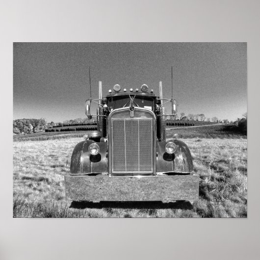 Retro Kenworth Frontal (geef #1 uit) Poster (Voorkant)
