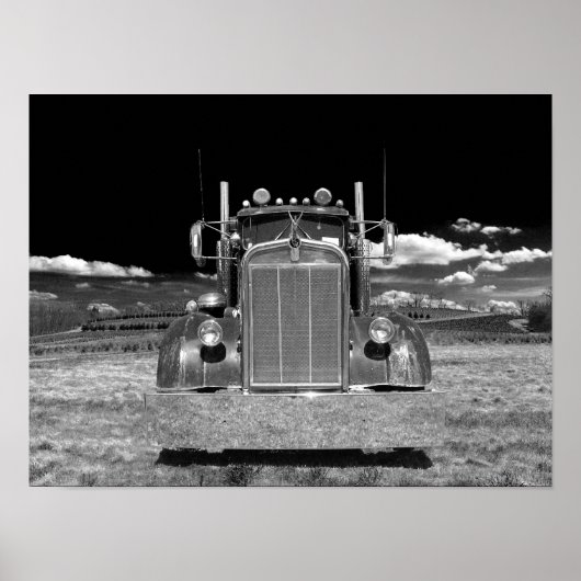 Retro Kenworth Frontal (geef #2 uit) Poster (Voorkant)