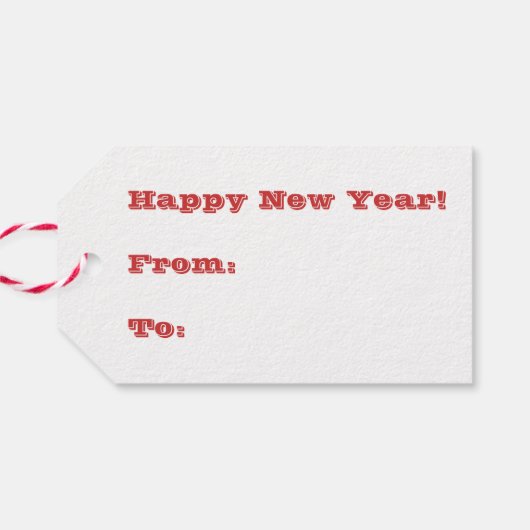 Retro keramische kerstboom cadeaulabel (Achterkant Horizontaal)