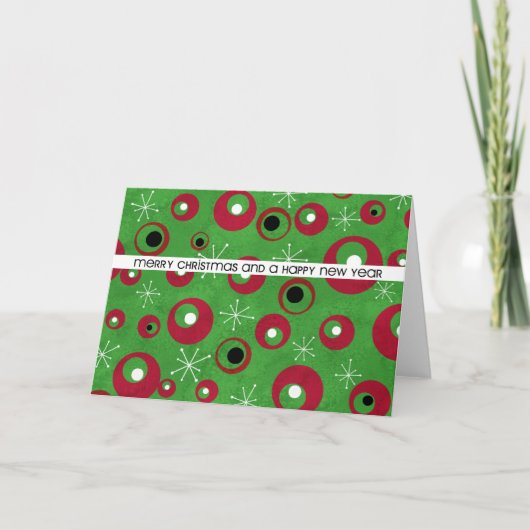 retro kermas feestdagen kaart (Voorkant)