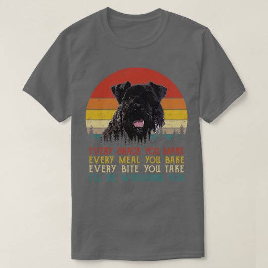 Retro Kerry Blue Terrier elke snack die je ooit ma T-shirt (Design voorkant)