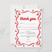 Retro Kers 1e Verjaardag Dankkaart Bedankkaart (Voorkant)