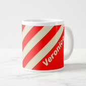 Retro Kers drie strepen met naam Grote Koffiekop (Voorkant rechts)