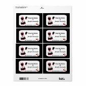 Retro kers uit keuken van voedseletiketten etiket (Full Sheet)