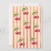 Retro Kersen Cafe Baby Shower Kaart (Achterkant)