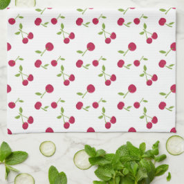 Retro Kersen Cute Eenvoudige Minimalistische Boerd Theedoek