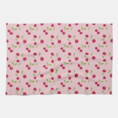Retro Kersen Cute Farmhouse Roze Theedoek (Horizontaal)