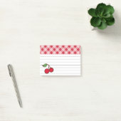 Retro Kersen Gingham Keuken Post It Notes Cadeau (Kantoor)