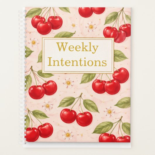 Retro Kersen Planner - Wekelijkse Intenties (Voorkant)