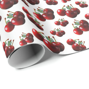 Retro kersen vers geplukt cadeaupapier