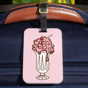 Retro Kersenfrisdrank Bagagetailie Bagagelabel