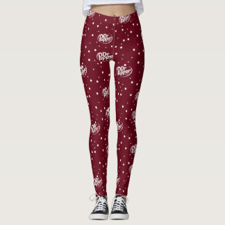 Retro Kersenfrisdrank Patroon | Bourgondisch Rode  Leggings