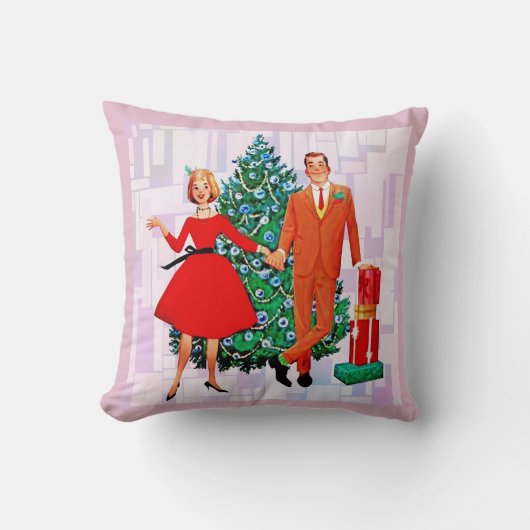 RETRO KERST 1950'S KOPPEL KUSSEN (Voorkant)