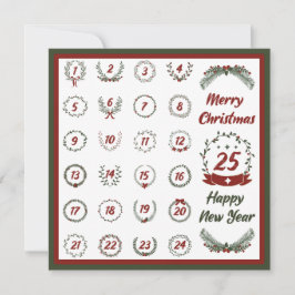 RETRO KERST ADVENT 2023 FEESTDAGENKAART
