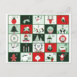 RETRO KERST ADVENT 2023 FEESTDAGENKAART