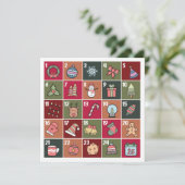 RETRO KERST ADVENT 2023 VAKANTIE KAART (Staand voorkant)