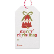 Retro Kerst Bell Fill-in Gift Labels