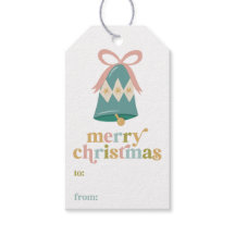 Retro Kerst Bell Fill-in Gift Labels