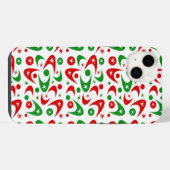 Retro Kerst Boemerangen iPhone Hoesje (Achterkant horizontaal)