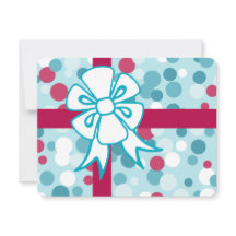 Retro Kerst Bow Kaart