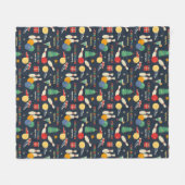 Retro kerst bowling patroon fleece deken (Voorkant (Horizontaal))