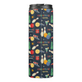 Retro kerst bowling patroon thermosbeker (Achterkant)