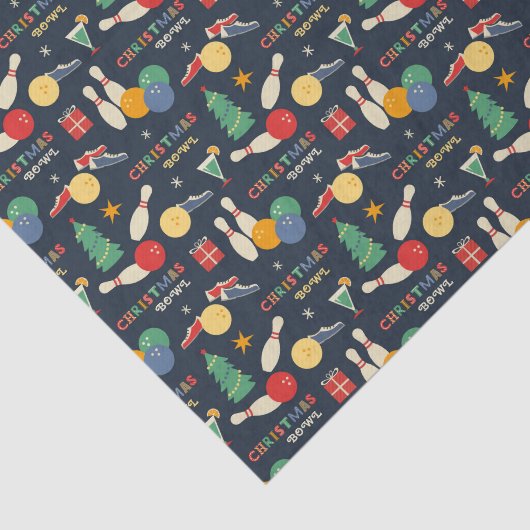 Retro kerst bowling patroon tissuepapier