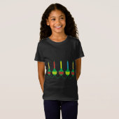 Retro Kerst Bubble Lights Gift T-shirt (Voorkant volledig)