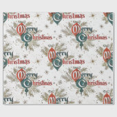 Retro  kerst cadeaupapier (Vlak)