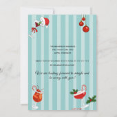 Retro Kerst Cocktailparty Kaart (Achterkant)