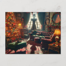 Retro Kerst Creepy Horror Briefkaart