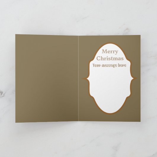  retro kerst dame dd tekstkaart feestdagen kaart (Binnen)