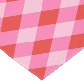 Retro Kerst Diamantruit - Rood & Roze Lange Tafelloper (Hoek)