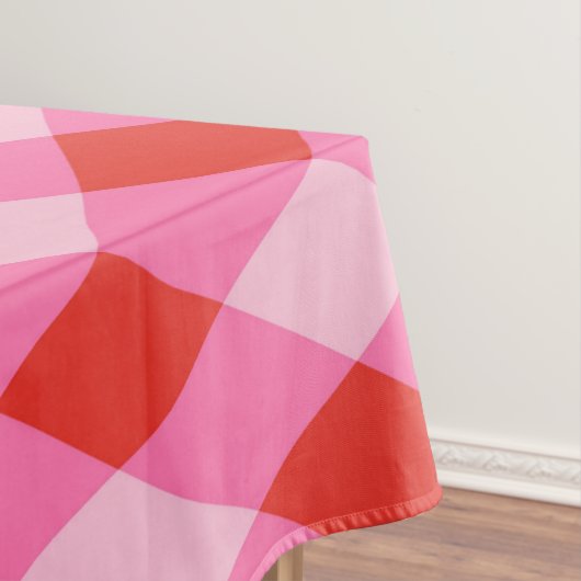 Retro Kerst Diamantruit - Rood & Roze Tafelkleed (Voorbeeld)