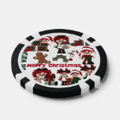 Retro Kerst Doll Patroon Pokerchips (Enkel)