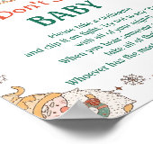 Retro Kerst "Don't Say Baby" Baby shower spel Poster (Hoek)
