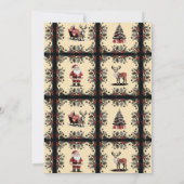 Retro Kerst Familie Reünie Uitnodiging (Achterkant)