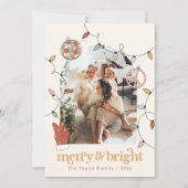Retro Kerst Foto Familie Kerst Kaart (Voorkant)