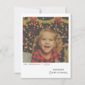 Retro Kerst Foto Kaart - Gouden & Rode Slinger (Voorkant)